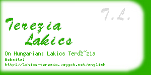 terezia lakics business card